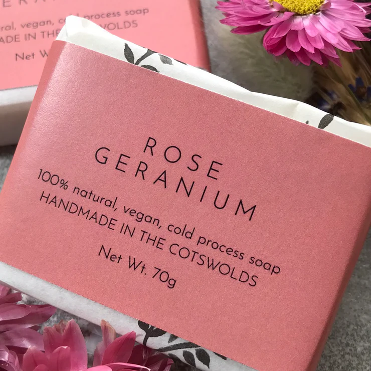 Handmade soap (rose geranium) - Kitty & Rose