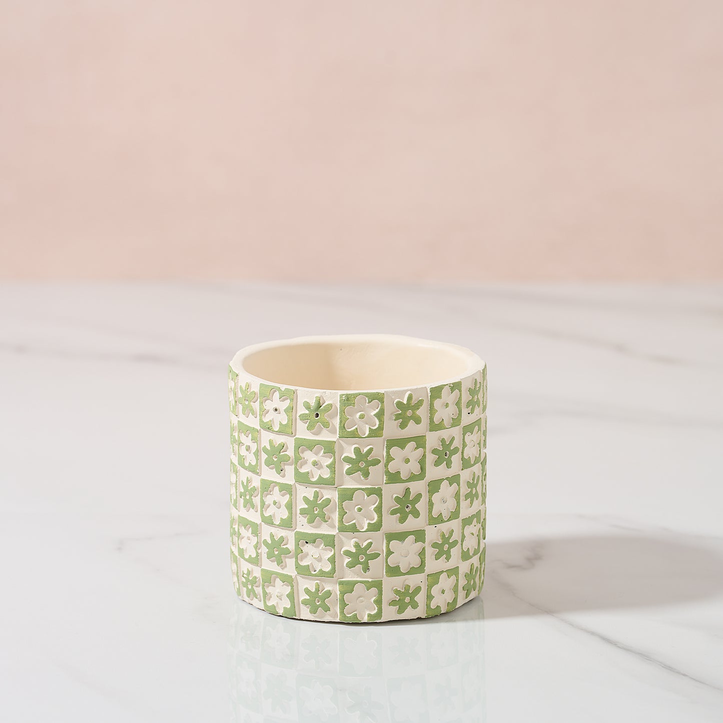 Small green flower plant pot