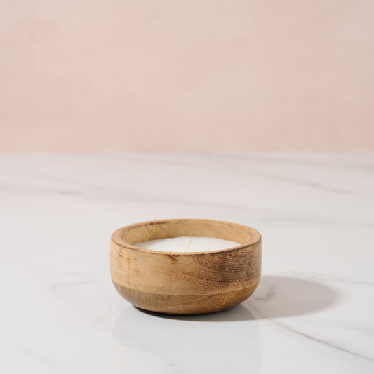 Mango wood candle