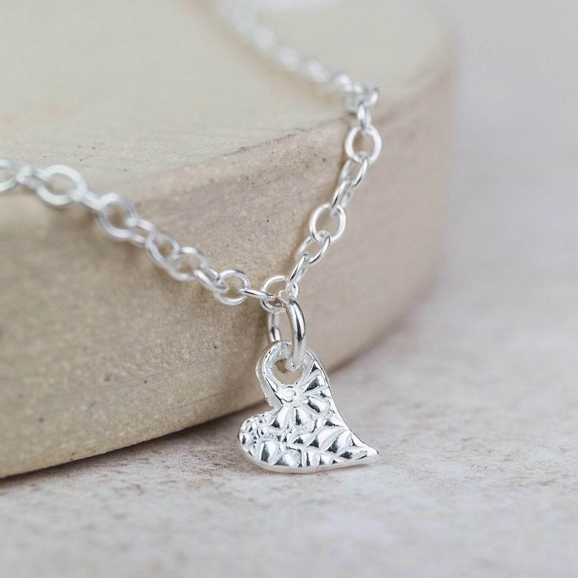 Silver heart necklace - Kitty & Rose