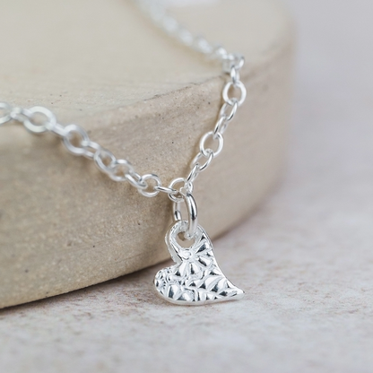 Silver heart necklace - Kitty & Rose